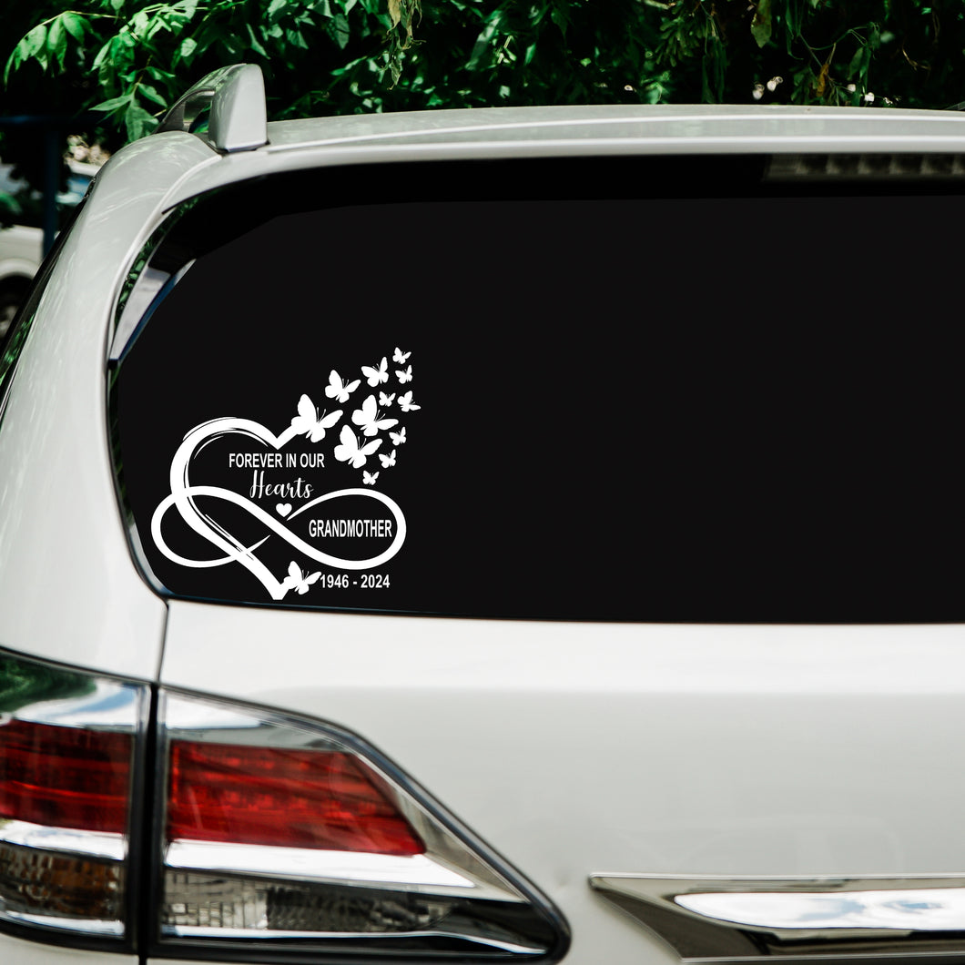 Forever in Our Hearts Car Decal