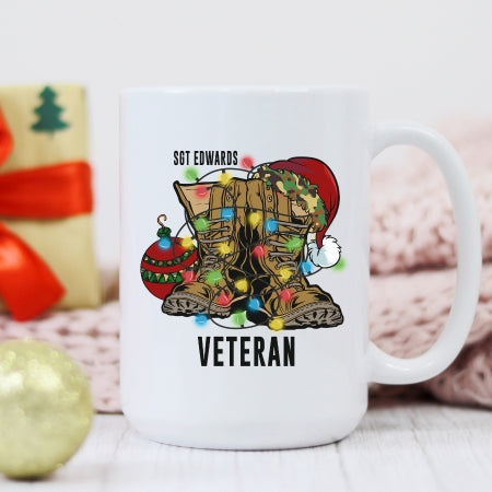 Personalized Holiday Boot Mug (15oz) White