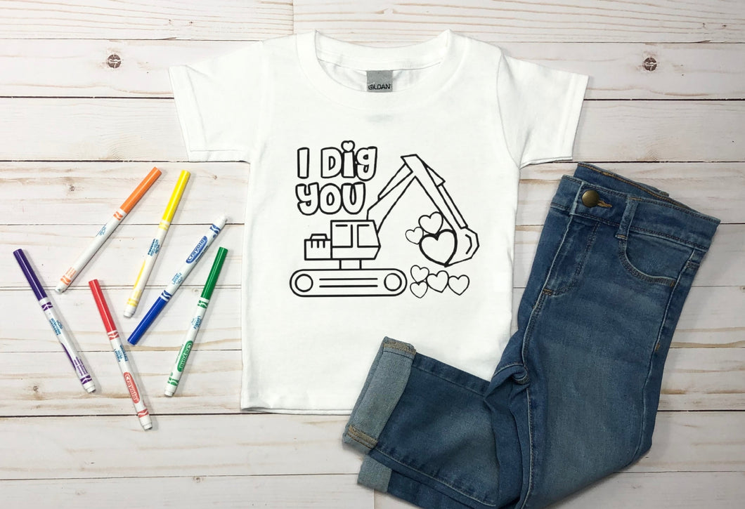 I dig you coloring tee